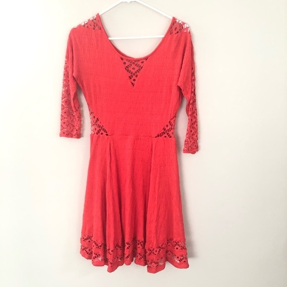 Free People peek a boo fit and flare dress - Picture 1 of 12
